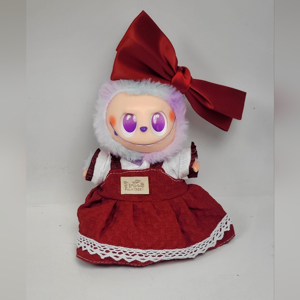 Labubu Red Dress, Topand Bow